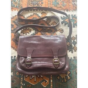 I Medici Firenze Vintage Brown Italian Leather Crossbody Bag Purse